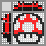 Japanese crossword &laquo;8 Bit Super Mushroom - Mario&raquo;