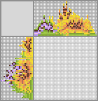 Japanese crossword &laquo;Butterfly and sunflowers&raquo;