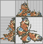 Japanese crossword &laquo;Butterfly peacock eyes&raquo;