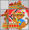 Japanese crossword &laquo;Monkey Drummer&raquo;