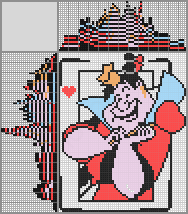 Japanese crossword &laquo;Queen of hearts&raquo;