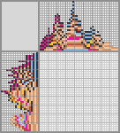 Japanese crossword &laquo;Girl with colored strands&raquo;