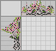 Japanese crossword &laquo;Raccoon in a flower wreath&raquo;