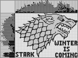 Japanese crossword &laquo;The Emblem Of The Starks (Game Of Thrones)&raquo;