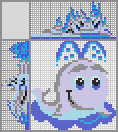 Japanese crossword &laquo;Blue whale&raquo;