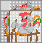 Japanese crossword &laquo;Rooster&raquo;