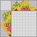Japanese crossword &laquo;Kiwi, banana and strawberries&raquo;