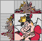 Japanese crossword &laquo;Queen of Hearts ("Alice in Wonderland")&raquo;