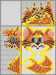 Japanese crossword &laquo;Ginger kitten&raquo;