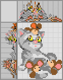 Japanese crossword &laquo;Cat and mouse&raquo;