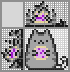 Japanese crossword &laquo;Kitten with a cookie&raquo;