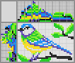 Japanese crossword &laquo;Blue tit&raquo;