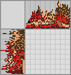 Japanese crossword «Natalia Oreiro in a red dress» Japanese crossword «Natalia Oreiro in a red dress»