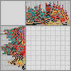Japanese crossword «Panther Chameleon» Japanese crossword «Panther Chameleon»