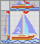 Japanese crossword &laquo;Sailboat&raquo;