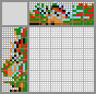 Japanese crossword «Birdie on the garden fence» Japanese crossword «Birdie on the garden fence»