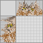 Japanese crossword &laquo;Northern saw-whet owl&raquo;