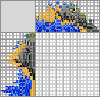 Japanese crossword &laquo;Blue macaw&raquo;