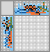 Japanese crossword «Snowman with Christmas tree» Japanese crossword «Snowman with Christmas tree»