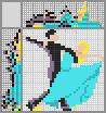 Japanese crossword &laquo;Dancers&raquo;