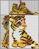 Japanese crossword &laquo;Tiger cub&raquo;