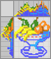 Japanese crossword &laquo;A bowl of fruit&raquo;