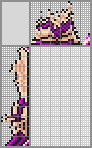 Japanese crossword &laquo;Backside of a woman wearing purple panties and stockings&raquo;