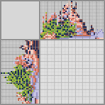 Japanese crossword «Woman with a bouquet» Japanese crossword «Woman with a bouquet»