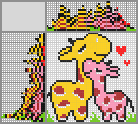 Japanese crossword &laquo;Giraffes&raquo;