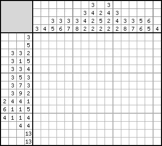 Black and white Japanese crossword &laquo;Home&raquo;